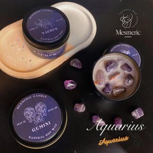 Nến Thơm 12 Cung Hoàng Đạo Mix Đá Phong Thủy