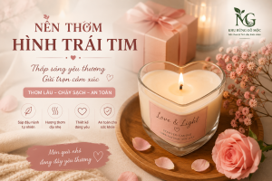 nến thơm hình trái tim