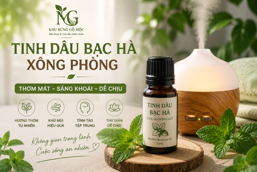 tinh dầu bạc hà xông phòng